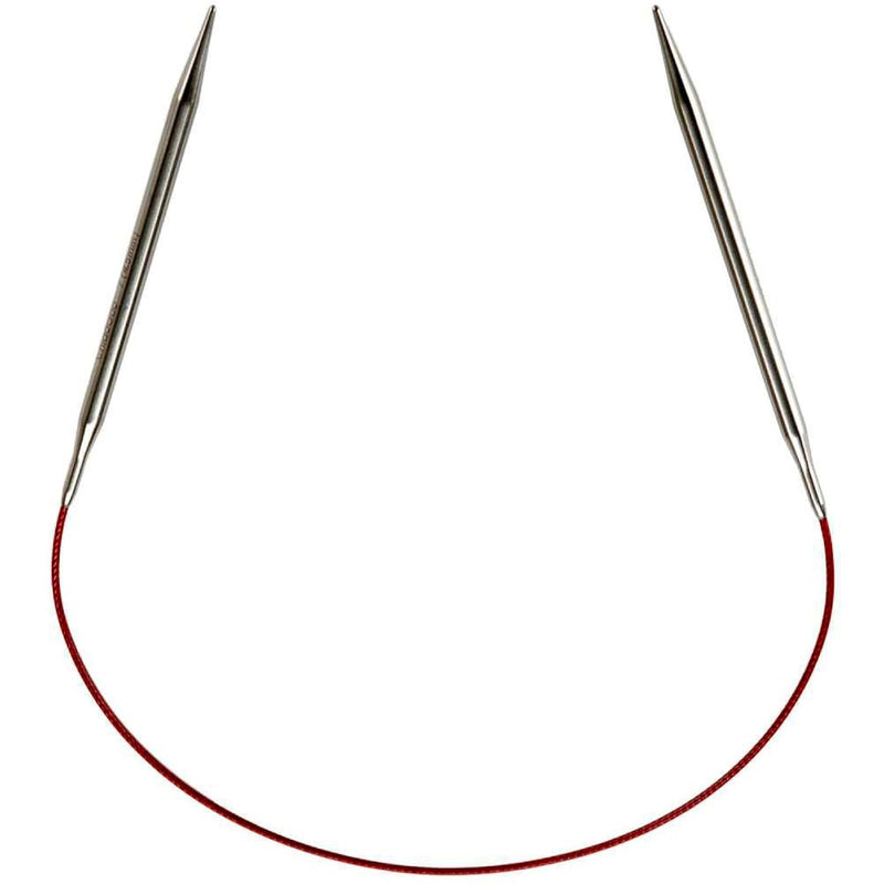 Red Lace Circular 16-Inch (40Cm) Stainless Steel Knitting Needle; Size Us 13 (