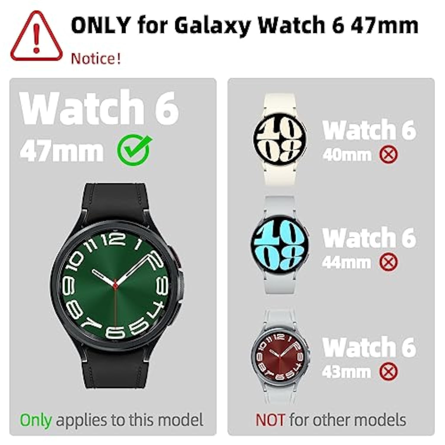 [4 Pack] For Samsung Galaxy Watch 6 Classic 47Mm Screen Protector,Tempered Glass Screen Protector Protective Film Cover Accessories For Galaxy Watch 6 Classic 47Mm (Not For Other Models)