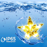 32 Stars Christmas Window Lights, Ip65 Waterproof 52 Leds Twinkle Star Fairy String Lights With 8 Modes Timer, Warm Whit