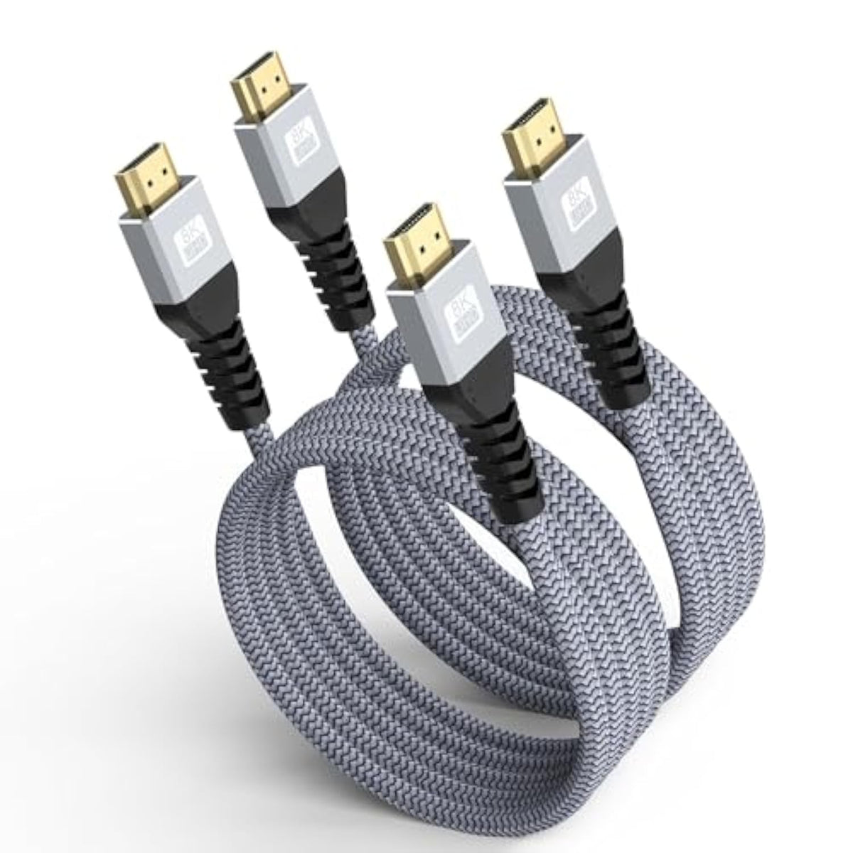 Short Hdmi Cable 1.5Ft 2-Pack, 8K Hdmi 2.1 Cable Hdmi To Hdmi Cord 48Gbps Ultr