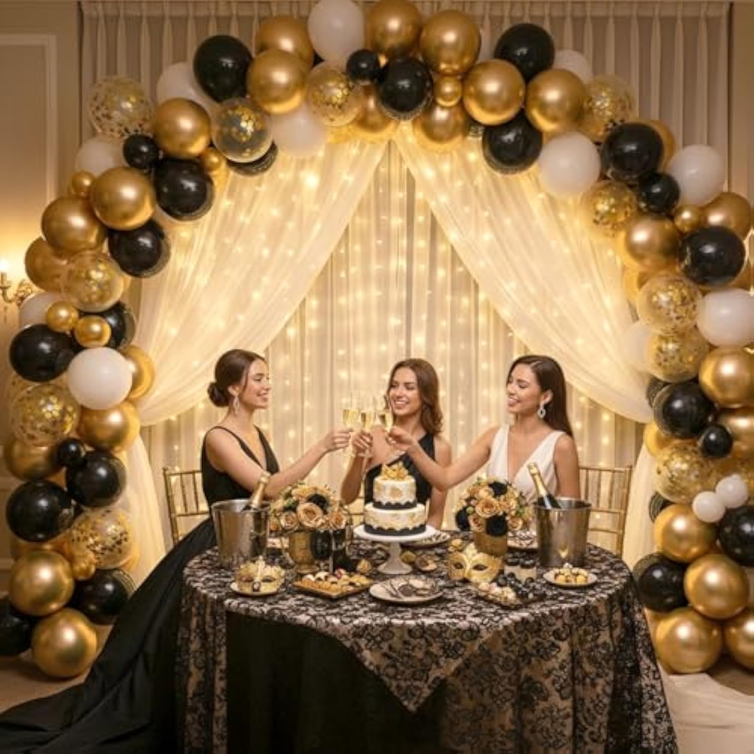 110Pcs Gold Balloons, Gold Latex Balloon For Birthday Baby Shower Graduation Engagement Anniversary Wedding Party Supplies Garland Arch Retirement Tea Casino Disco Decoration,12 Inches