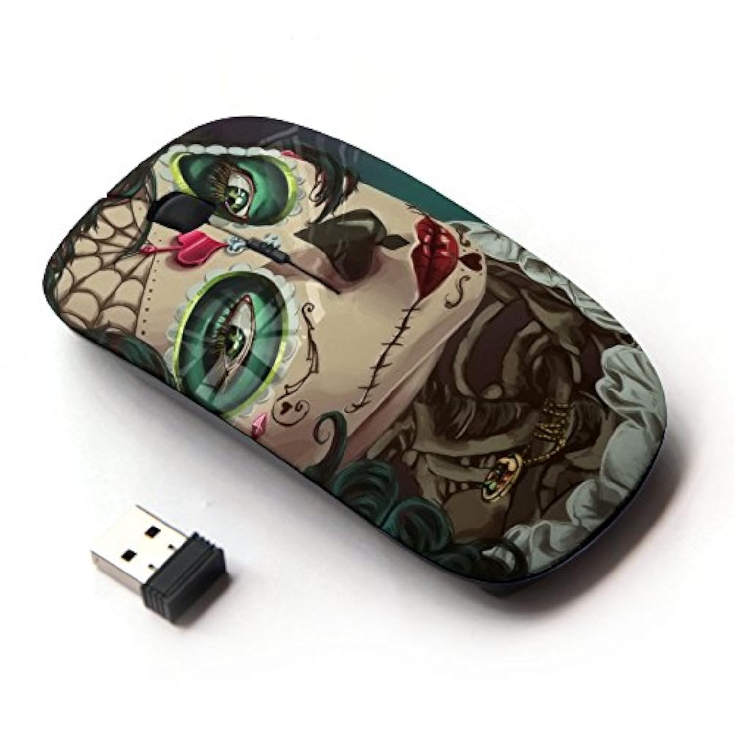 [ Optical 2.4G Wireless Mouse [ Candy Skull Halloween Ace Spades ]