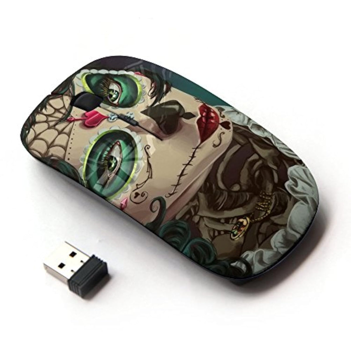 [ Optical 2.4G Wireless Mouse [ Candy Skull Halloween Ace Spades ]