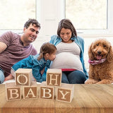 Oh Baby Sign Little Blocks (Wooden/Small1.8") For Baby Shower Party Ta