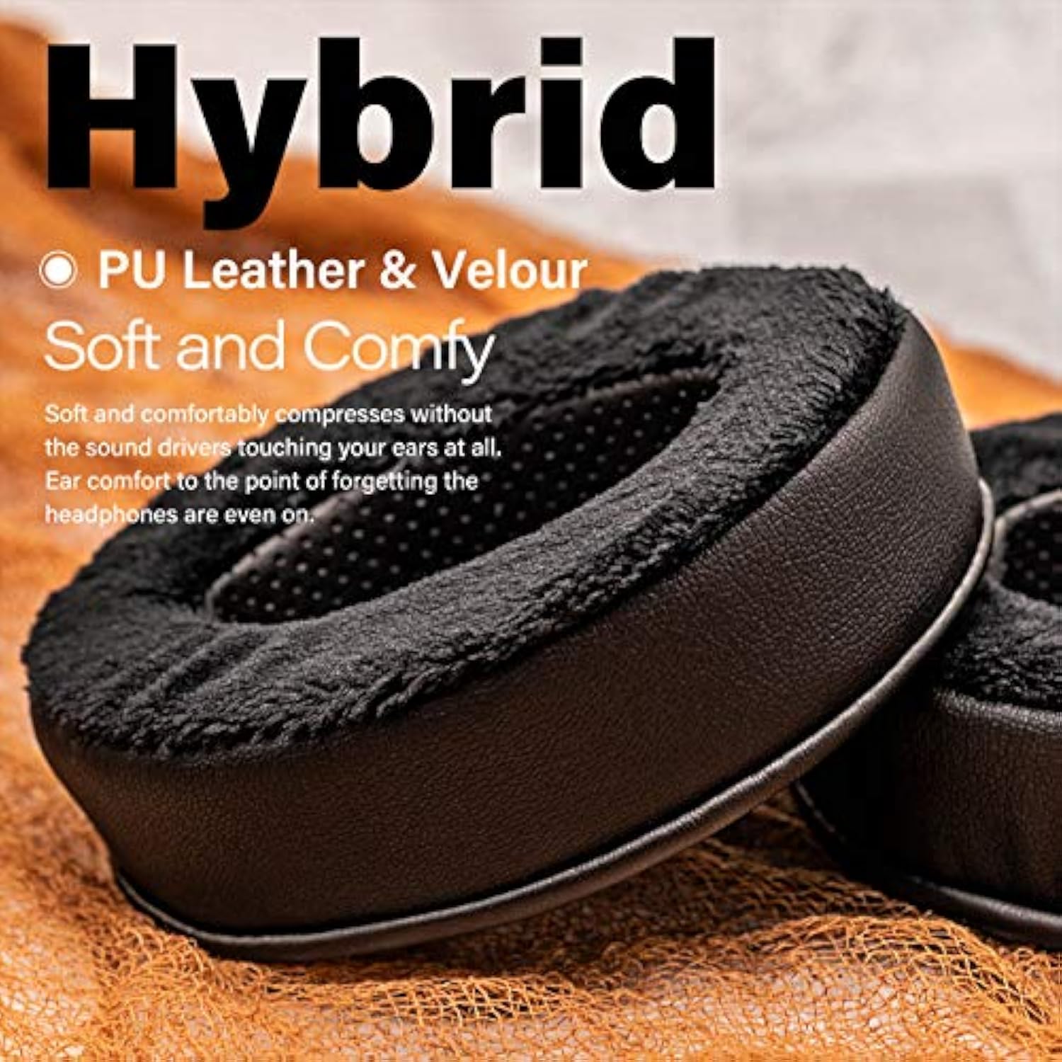 Earpads Compatible With Hs50, Hs60, Hs70, G Pro X, M50, M40, M40X, Cloud 2, Cloud Pro, Cloud Alpha, Cloud Stinger Headphones I Hybrid (Pu/Velour)