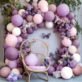 81pcs Purple & Pink Balloon Arch Kit for Baby Shower, Wedding and Boho Party Decor
