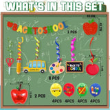 Back To School Decorations,Back To School Banner,Backdrop,First Day Balloons,Hanging Swirls First Day Of School Supplies Decorations For Office Classroom