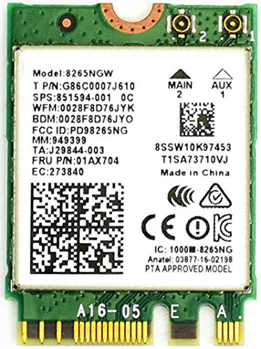 Wireless-Ac8265 Dual Mode Ac8265 Wireless Nic Module For Jetson Nano Developer Kit B01/A02, Support 2.4Ghz/5Ghz 300Mbps/867Mbps Dual Band Wifi And Bluetooth 4.2
