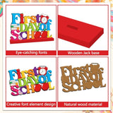 4Pack Back To School Decorations, First Day Of School Wooden Table Centerpieces Back To School Party Decorations For Classroom School Office Table Decor