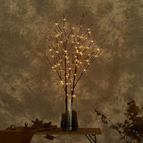 Lighted Brown Willow Branches 32In 100 Led With Timer Battery Operated, Tree Branch With Warm White Lights For Holiday C