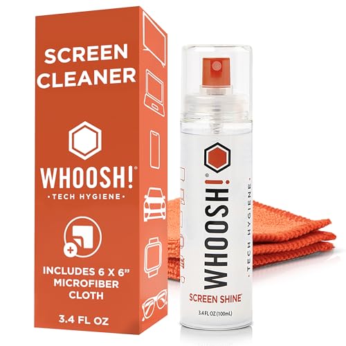 ! Screen Shine Go XL - 3.4 fl oz with Microfiber Cloth - Powerful Streak-Free Screen Cleaner Spray and Wipe for MacBook, Laptop, Car, Eyeglasses &