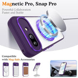 Compatible With Google Pixel 10 Case & 10 Pro Case With 360° Magnetic Ring Stand [Compatible With Mag-Safe ] Shockproof Phone Case For Google Pixel 10 & 10 Pro 6.3'',Purple