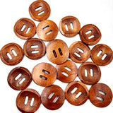 50Pcs/Pack Wood Buttons Natural Horn Shape 2 Hole Scrapbooking Sewing