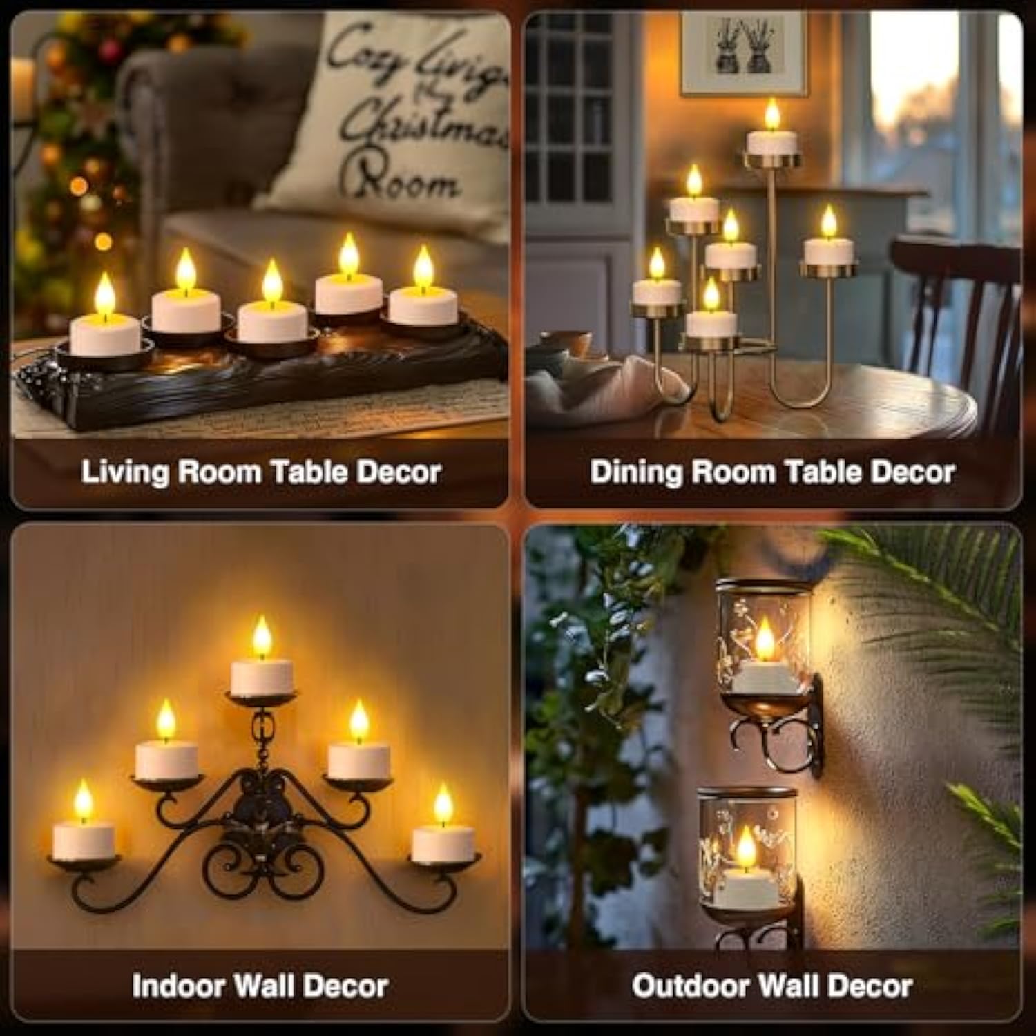 Rechargeable Tea Lights Candles With Charger Storage Base, 12 Pack Battery Operated Led Flameless Tealight Candles With Remote Timer For General Fireplace Halloween Pumpkins Christmas Party Decor