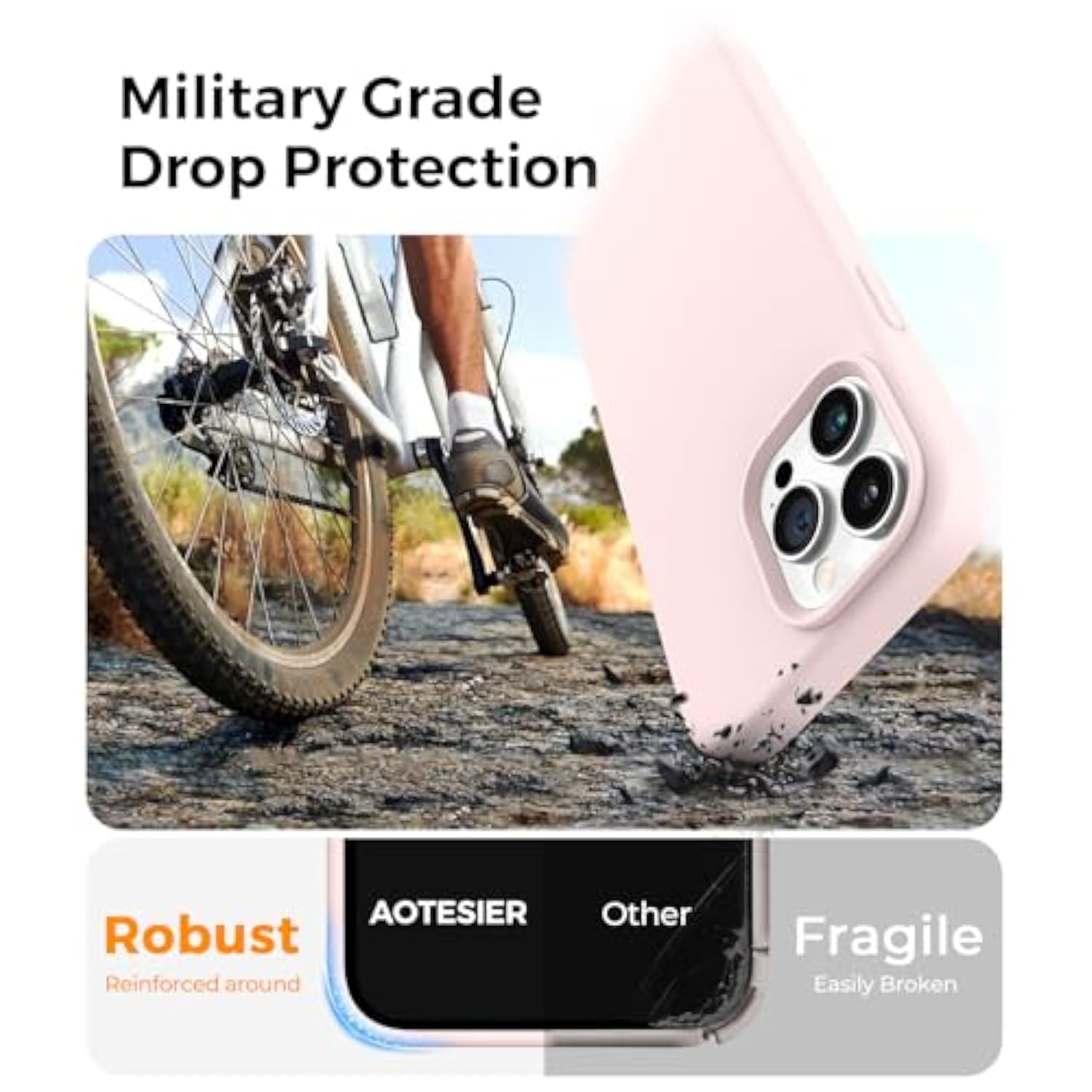 Magnetic For Iphone 13 Pro Max Phone Case, [Compatible With Magsafe][ Shockproof Protection] Silicone Case With Soft Anti-Scratch Microfiber Lining, 6.7 Inch, Chalk Pink