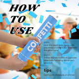 Confetti Cannon Blue Biodegradable Confetti Poppers 12Pack Party Poppers Confetti Shooters Blue Sticks For Wedding Graduation Engagement Anniversary Bridal Shower Valentines Day Birthday