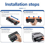 Tn760 For Brother Tn760 Toner S To Use With Mfc-L2750Dw Mfc-L2710Dw Hl-L2350Dw Hl-L2395Dw Hl-L2370Dw Dcp-L2550Dw Printer High Yeild Black — 2Pk