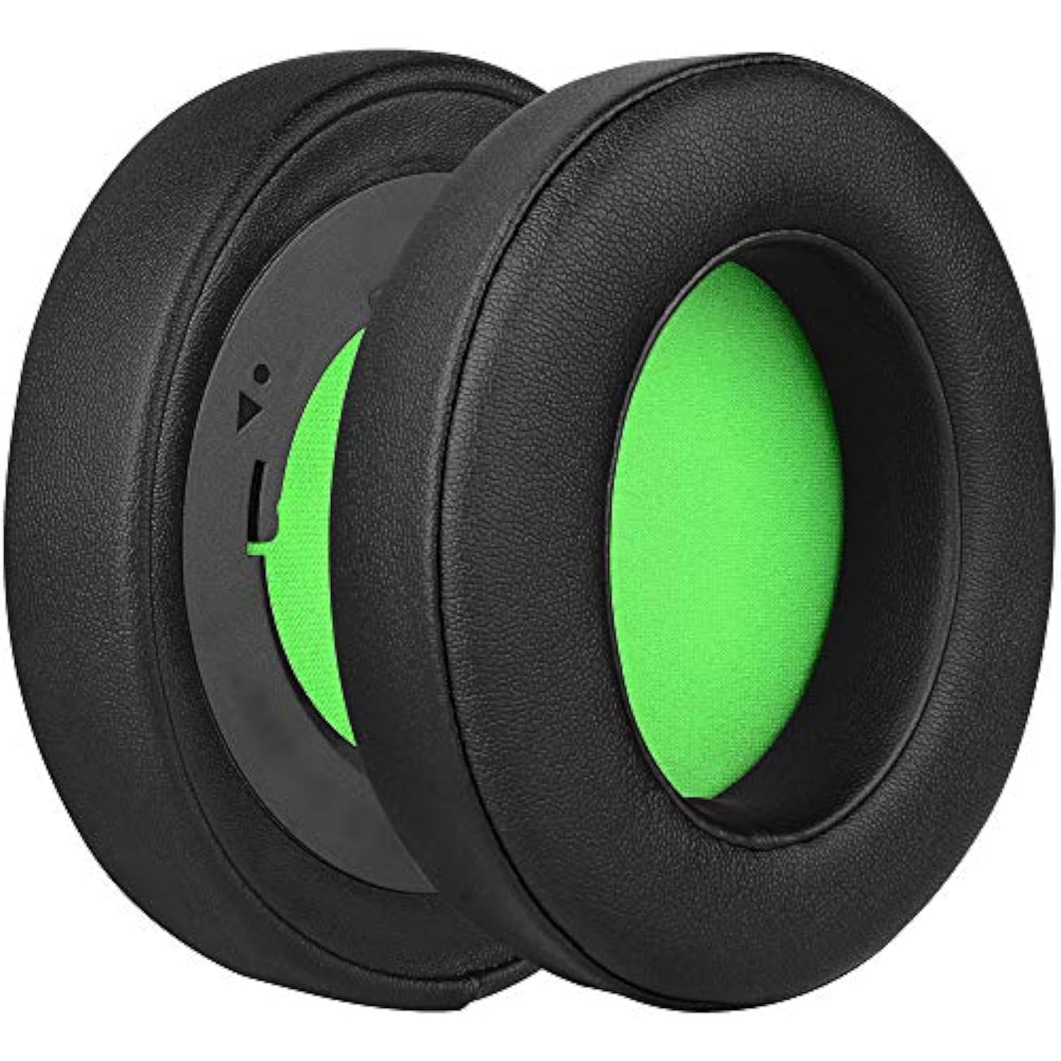 Geekria QuickFit Ear Pads Compatible with Razer Kraken Pro V2, 7.1 V2, 7.1 Chroma V2, Kraken Pro V2 Pewdiepie/Stormtrooper Edition Headphones Ear Cushions, Repair Parts (Black/Green)