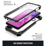 Rugged Clear Case Compatible With Galaxy S10E 2019, Full-Body Hybrid Bumper Cover, Support Wireless Charging, Includes Built-In-Screen Protector, Guardian Series, Black