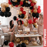 Red Black Balloon Arch Kit 142pcs Different Sizes 18 12 10 5 Inch