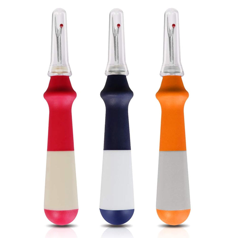 Seam Ripper 3 Pcs, Seam Rippers For Sewing, Ergonomic Grip, Colorful Large Thr