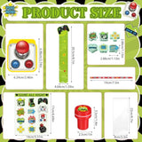 168 Pcs Video Game Party Favors Include Gaming Mini Notebook Gamer Birthday Sticker Pencil Stamper Ruler Eraser For Boy Teen Game Gifts Classroom Rewards Favor Party Supplies Decor(Bright)