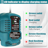 Dc18Rc 18 Volt Lithium Battery Charger Replacement For Makita 18V Lithium-Ion Battery Bl1850 Bl1840B Bl1820 Bl1815 Bl1860 Bl1430 Bl1450 Bl1830 Mini Compact Charger(Not For 14.4V)