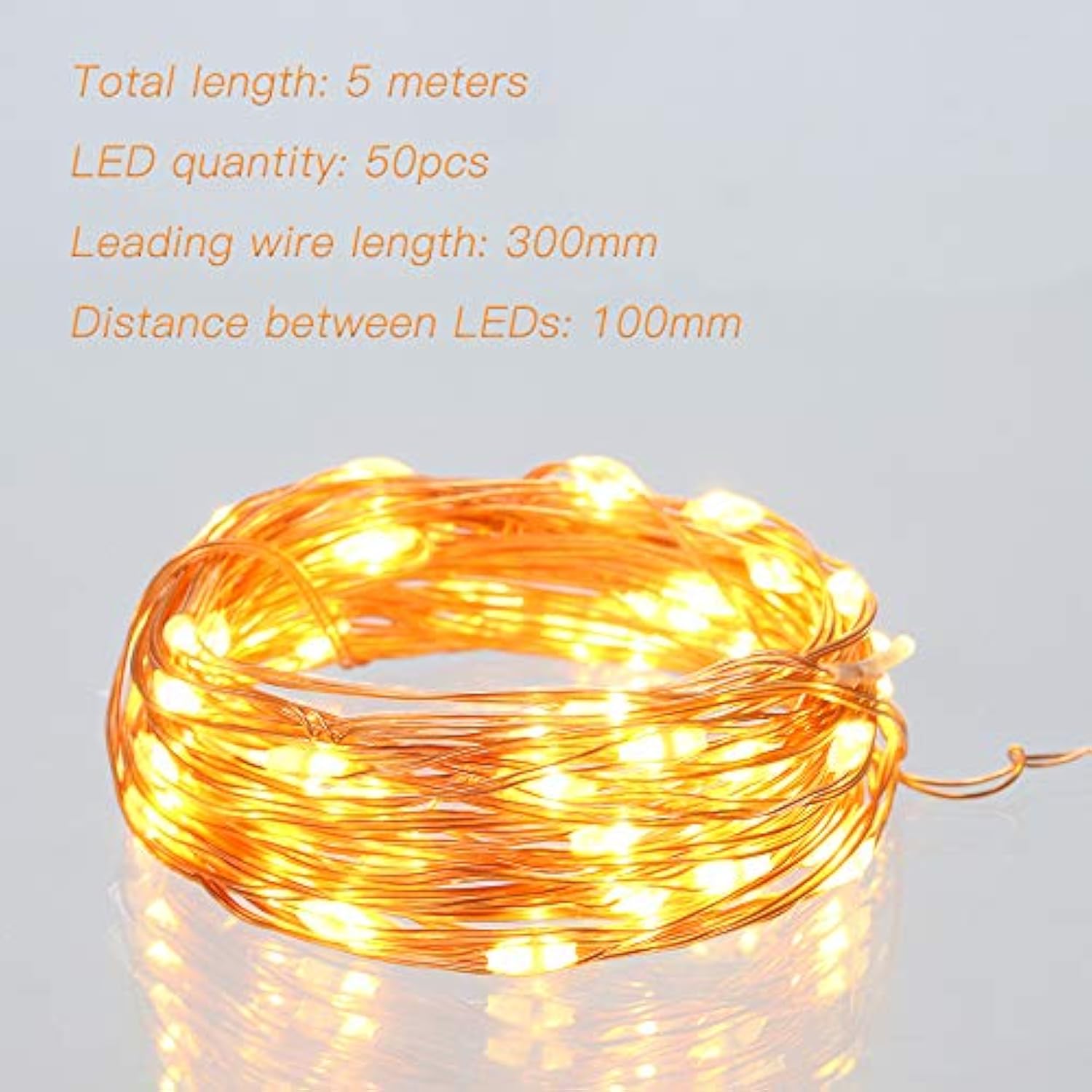 Led Fairy Lights Battery Operated, 1 Pack Mini Battery Powered Copper Wire Starry Fairy Lights For Bedroom, Christmas, P
