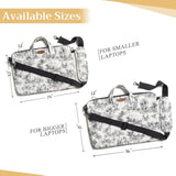 Maison D'Hermine Laptop Sleeve Bag Upto 13.5 Inch Stain And Water Repellent Cotton Canvas - Savana Jouy - Black