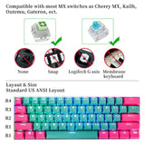 Pbt Keycaps 60 Percent With 6.25U Space Bar Oem Profile For Cherry Mx Switch M