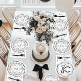 96Pcs Black Bow Plates And Napkins Black Bow Birthday Party Decorations Balck And White Bow Birthday Decorations Disposable Tableware Serve 24