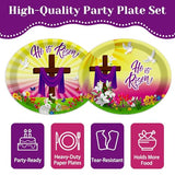 50 Count Easter He is Risen Oval Paper Plates