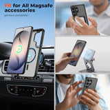 Magnetic for  Galaxy S26 Ultra Case with Screen Protector, (Built-in Magnets) (Military Grade Drop Protection) Slim Translucent Shockproof