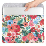 17.3 Inch Laptop Sleeve Case Water-Resistant Slim Computer Cover Bag With Small Pocket For Hp, Dell Notebook,Rose