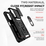 Galaxy A14 5G Phone Case [Military-Grade] With Hd Screen Protector, Slide Camera Cover, Kickstand & Black Pc+Tpu Material