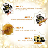 12 Pieces Retirement Party Decorations White Black And Gold Retirement