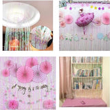 Party Decorations Iridescent Foil Fringe Backdrops - 2 Pack 3.2 X 6.5 Ft Holographic Tinsel Photo Booths Pros Streamer Curtains For Easter Girl Birthdays Engagement Unicorn Parties - Clear