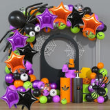 30Pc 18" Star Foil Balloons – Orange Black Purple Big Stars for Party Decor