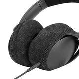 Geekria 2 Pairs Knit Headphones Ear Covers - Product Safety Certified - Washable & Stretchable Protectors for Over-Ear Headsets, Sweat Pads for Gym, Gaming (Size M/Black Flowery Gray)