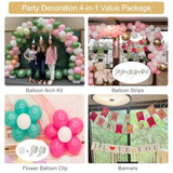 4-In-1 Balloon Arch Kit - 10Ft Wide & 9Ft Tall Adjustable Balloon Arch Stand Frame With Base - Electric Pump - Banner For Wedding Baby Shower Birthday Graduation Party Decorations