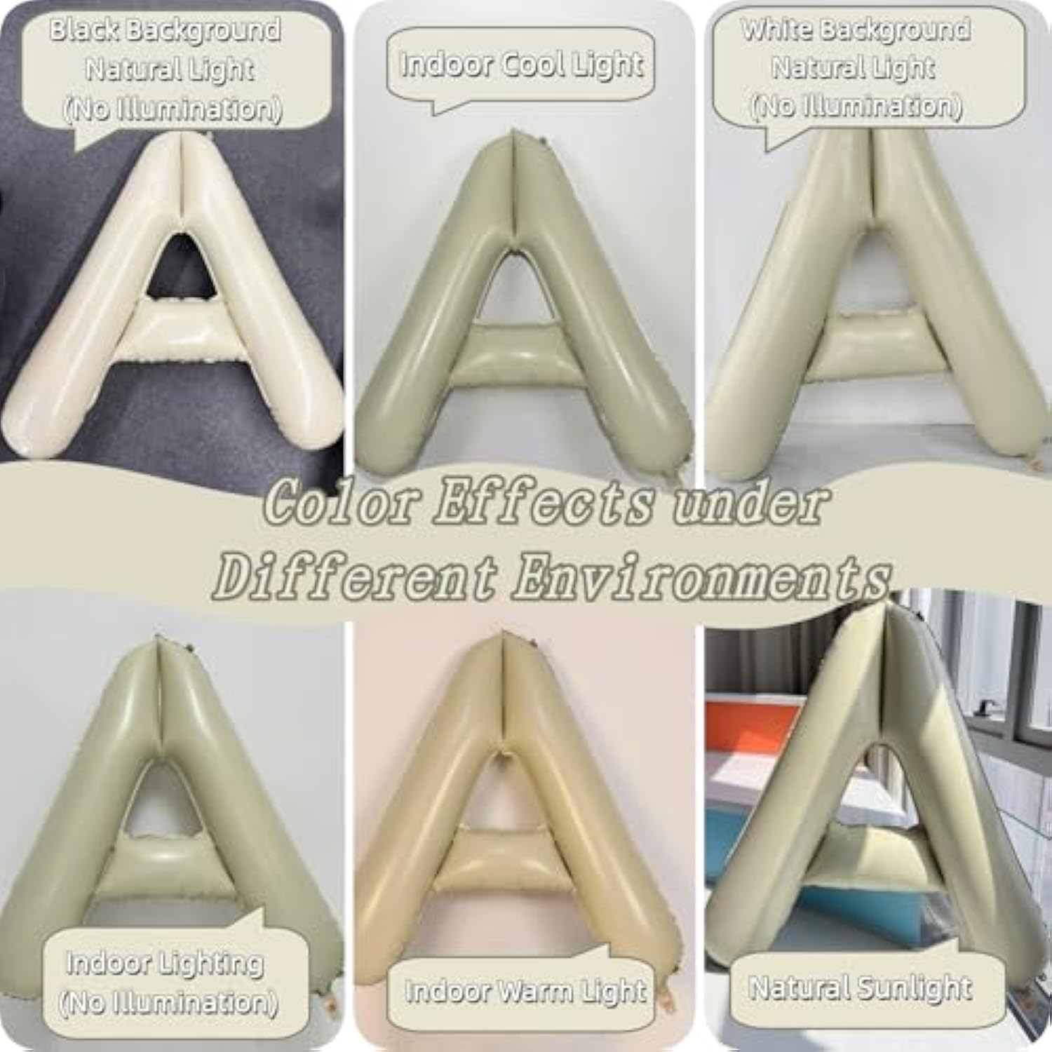 40" Beige OH BABY Balloon Banner, Cream Letters for Baby Shower Décor