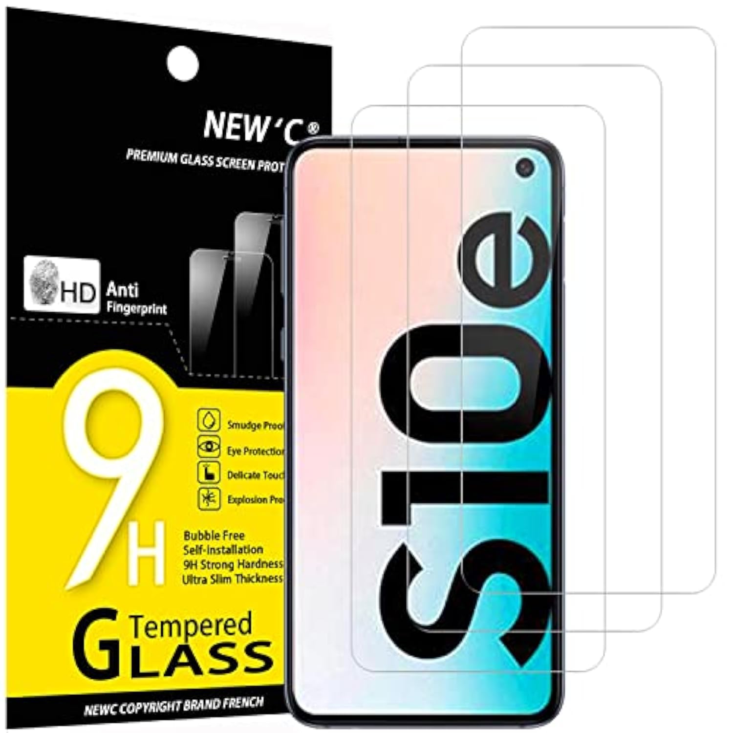 3-Pack Samsung Galaxy S10E Tempered Glass Screen Protector Anti-Scratch