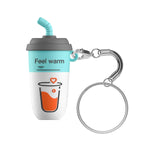 Cute Usb Flash Drive With Keychain 256Gb, Drinking Cup Style Mini Thumb Drive