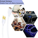 Costyle USB Extension Cable White, 2-Pack 2.0 6ft/2m USB Type A Male to A Female Extension Cord White USB Cable Extender with Gold-Plated Connectors