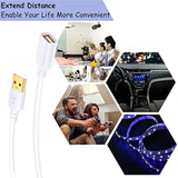 Costyle USB Extension Cable White, 2-Pack 2.0 6ft/2m USB Type A Male to A Female Extension Cord White USB Cable Extender with Gold-Plated Connectors
