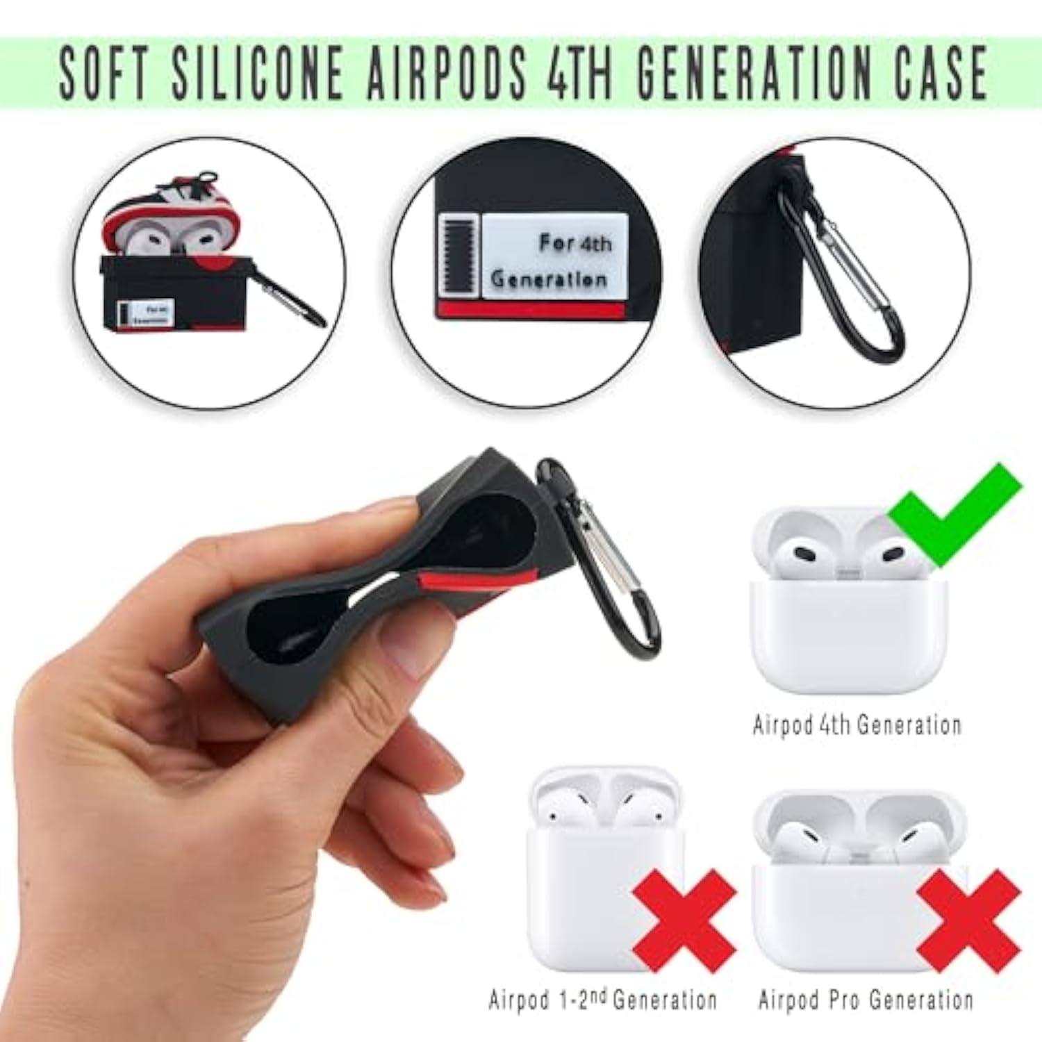Airpods 4Th Generation Shoes Case Cover With Keychain, Cute 3D Shoes Box Case Compatible With Airpods 4, Scratch-Proof