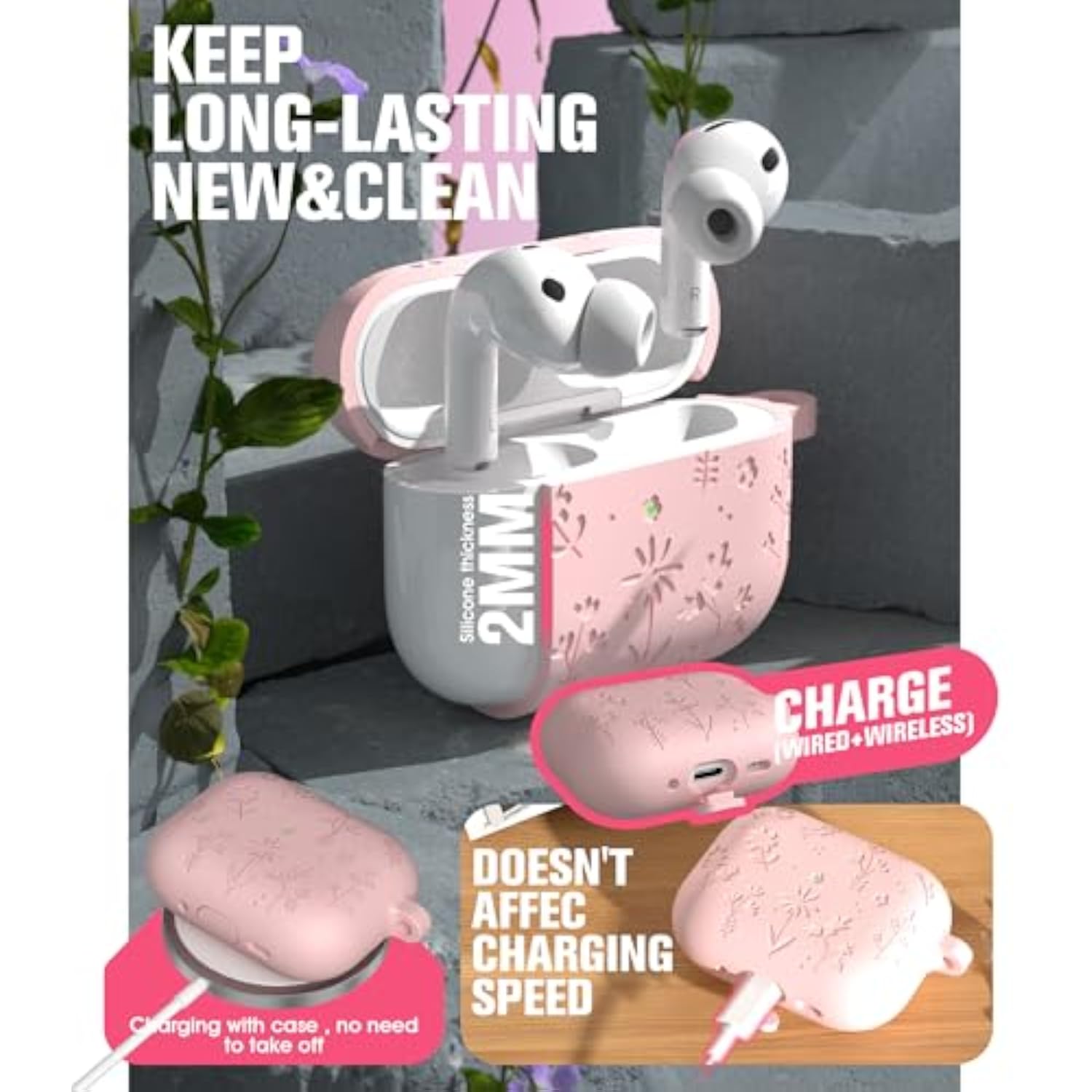 Cute Pink AirPods Pro 3 Case 2025 Cover