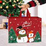 12 Pack Extra Large Christmas Gift Bags, Reusable Tote Bags With Handle Non-Woven Christmas Bags For Gifts Wrapping Xmas Holiday-16.9 * 12.6 * 7.1”