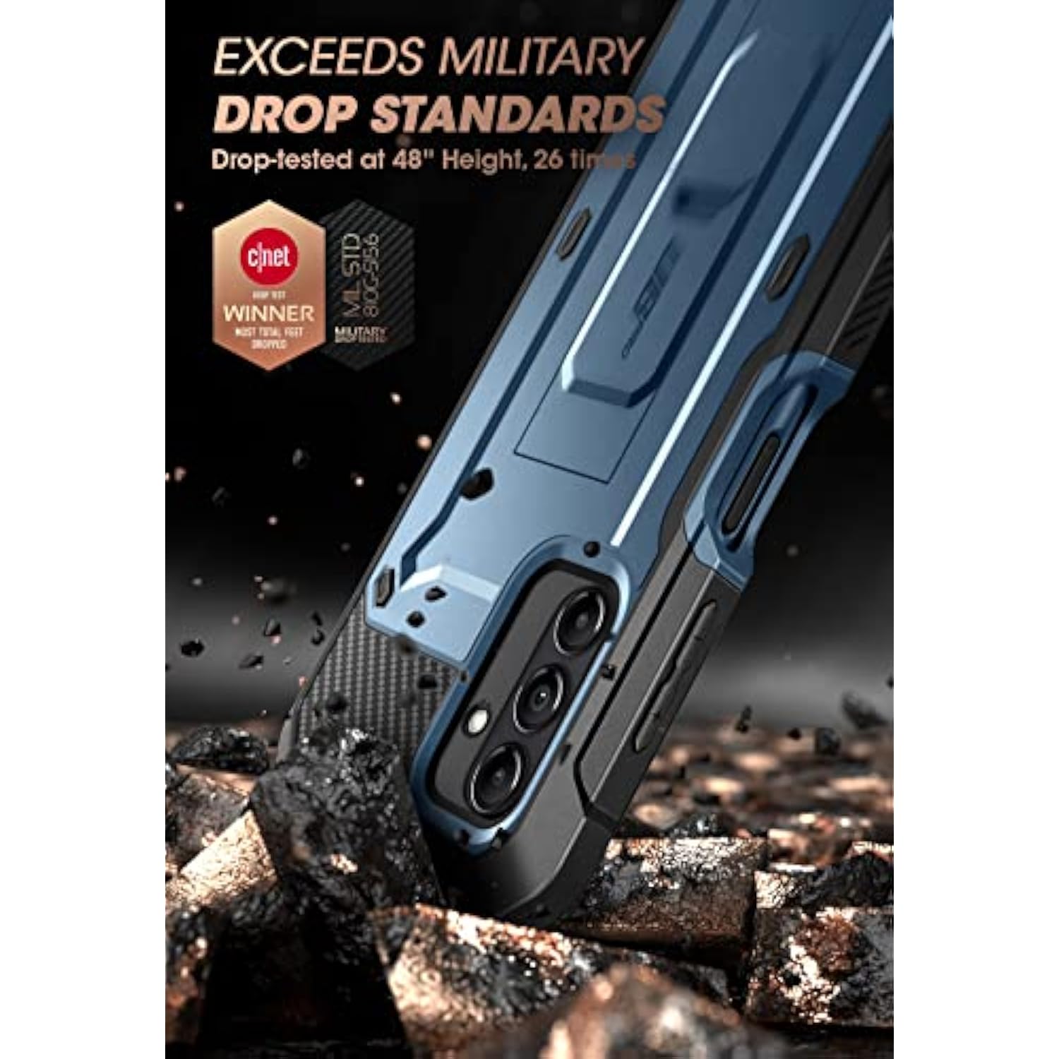 SUPCASE for Samsung Galaxy A14 5G Case with Screen Protector (Unicorn Beetle Pro), [Built-in Stand & Belt-Clip] Heavy Duty Full-Body Rugged Kickstand Protective Phone Case for Samsung A14 5G, Tilt