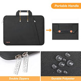 MOSISO Laptop Sleeve Bag Compatible with MacBook Air/Pro, 13-13.3 inch Notebook, Compatible with MacBook Pro 14 inch M4 M3 M2 M1 2025-2021, Polyester Vertical Bag with Bevel Pocket&Handle&Belt,Black